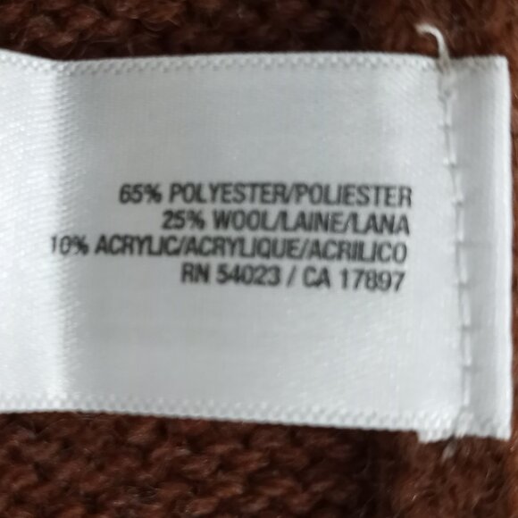 OLD NAVY BROWN AND NAVY BLUE WIDE STRIPE CREW NECK LONG SLEEVE PULLOVER MENS XL - Picture 5 of 6